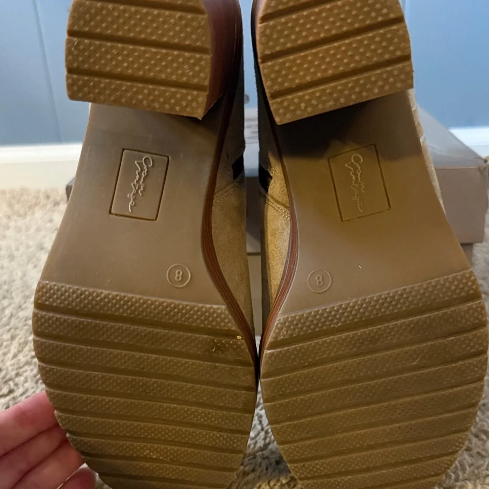 Crown Vintage Beige Suede Heeled Boots - Picture 6 of 6